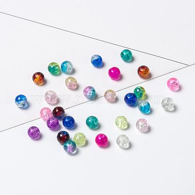 Spray Painted Crackle Glass Beads Strands(CCG-JP0001-03B)-4