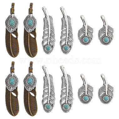Mixed Color Mixed Shapes Synthetic Turquoise Big Pendants