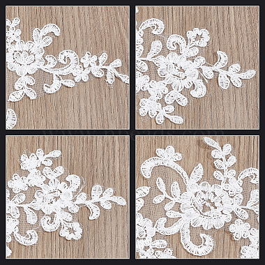 Flower Polyester Embroidery Appliques(PATC-WH0008-16B)-6