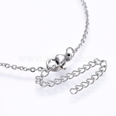 304 Stainless Steel Initial Pendant Necklaces(NJEW-H486-30P-D)-3