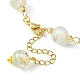 Resin with Gold Foil Round Beaded Chain Necklaces(NJEW-JN04361-01)-4