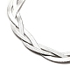 304 collar de cadena de espiga triple entrelazada de acero inoxidable para hombres y mujeres(NJEW-H167-01P)-2