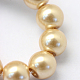 Baking Painted Pearlized Glass Pearl Round Bead Strands(HY-Q003-4mm-42)-3