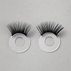 Plastic Doll Craft Eyes, with Eyelashes, Clear, 35.5x26x12.5mm(DIY-WH0899-834F)