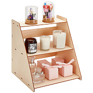 2-Tier Detachable Wooden Display Shelf, Storage Holder, BurlyWood, Finished Product: 255x255x290mm(AJEW-WH0007-21)