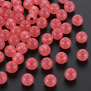 Imitation Jelly Acrylic Beads, Round, Salmon, 8x7.5mm, Hole: 1.8mm, about 1745pcs/500g(MACR-S373-66-EA03)