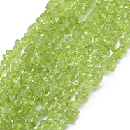 Natural Peridot Beads Strands, Chip, 3~5mm, Hole: 0.6mm, about 33 inch(84cm)(G-P332-66)