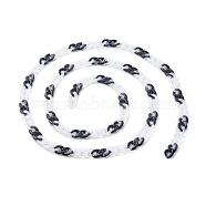 Handmade Acrylic Curb Chains, Twisted Chain, Black, 13.5x10x3mm, 3.28 Feet(1m)/strand(AJEW-JB00943-03)