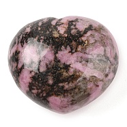 Natural Rhodonite Thumb Massage Stone, Heart Pocket Palm Stones, for Relaxing, Pain Relief, 40~41x45x24~26mm(G-I367-06D)