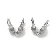 304 Stainless Steel Bead Tips, Stainless Steel Color, 6x3mm, Hole: 1.4mm(STAS-P319-33P-02)