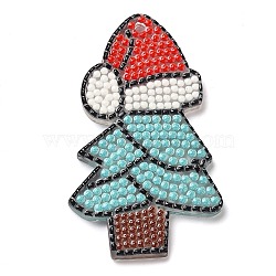 Christmas Theme Double-sided Printed Acrylic Pendants, Colorful, Christmas Tree, 41.5x25.5x2.5mm, Hole: 1.5mm(OACR-D013-01F)