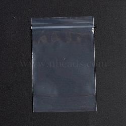 Plastic Zip Lock Bags, Resealable Packaging Bags, Top Seal, Self Seal Bag, Rectangle, White, 9x6cm, Unilateral Thickness: 2.1 Mil(0.055mm), 100pcs/bag(OPP-G001-F-6x9cm)