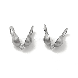 Non-Tarnish 304 Stainless Steel Bead Tips, Stainless Steel Color, 6x3mm, Hole: 1.4mm(STAS-P319-33P-02)