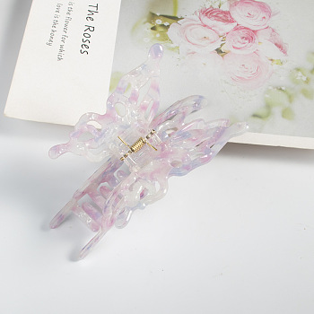 Butterfly PVC Claw Hair Clips, DIY Hair Accessories, Lavender, 108x64x56mm