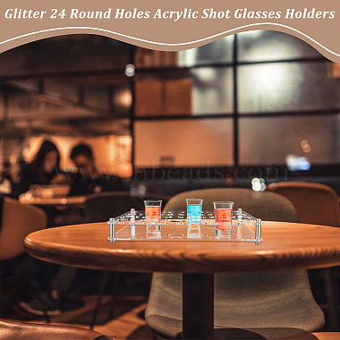 Glitter 24 Round Holes Acrylic Shot Glasses Holders(AJEW-WH0471-08B)-4