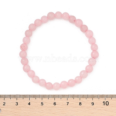 Bracelets élastiques en perles de quartz rose naturelle(X-BJEW-K212-A-045)-3