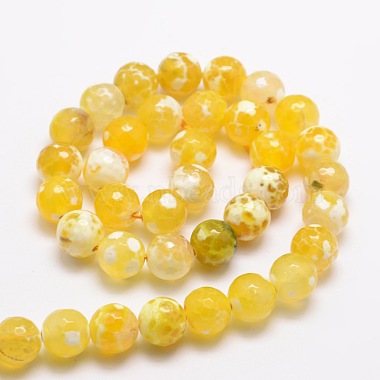 Dyed Natural Agate Faceted Round Beads Strands(G-E320C-10mm-05)-2