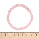 Bracelets élastiques en perles de quartz rose naturelle(X-BJEW-K212-A-045)-3