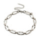 304 Stainless Steel Oval Link Chains Bracelets for Men & Women(BJEW-D042-07G)-1