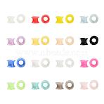 32Pcs 16 Colors Silicone Glitter Thin Ear Gauges Flesh Tunnels Plugs, Ring, Mixed Color, 8mm, Hole: 7.4mm, 2pcs/color(FIND-YW0001-19B)