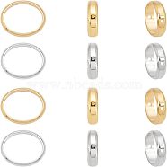 12pcs 2 Colors 304 Stainless Steel Bead Frames, Ring, Golden & Stainless Steel Color, 14x3mm, Hole: 1mm, 6pcs/color(STAS-UN0023-58)