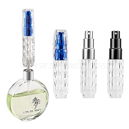 3Pcs 3 Colors Refillable Acrylic Perfume Spray Bottle, with Fine Mist Sprayer & Dust Cap Portable Mini Empty Bottles, Mixed Color, 1.8x8.9cm, Capacity: 5ml(0.17fl. oz), 1pc/color(MRMJ-SZ0001-03B)