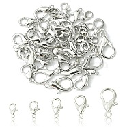 50Pcs 5 Styles Zinc Alloy Lobster Claw Clasps, Parrot Trigger Clasps, Jewelry Making Findings, Platinum, 10~21x6~12mm, Hole: 1~2mm, 10pcs/style(FIND-YW0003-96P)