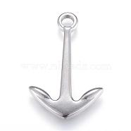 304 Stainless Steel Pendants, Arrows, Stainless Steel Color, 38x24.5x3mm, Hole: 4mm(STAS-F108-01P)