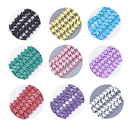 Spray Painted Non-magnetic Synthetic Hematite Beads Strands, Star, Mixed Color, 9x9x2.5mm, Hole: 0.8mm, about 59~60pcs/strand, 15.5 inch(G-T116-21-M)