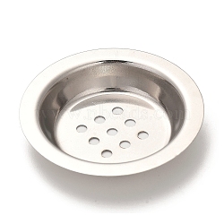 2 Pcs Alloy Candle Lids, Flat Round, Platinum, 5.8x1cm, Hole: 3.5mm(FIND-G071-01P)