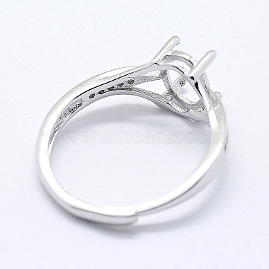 Rhodium Plated 925 Sterling Silver Finger Ring Components(STER-G027-17P)-3