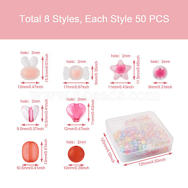 400pcs 8 perles acryliques de style(TACR-PJ0001-02)-4