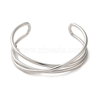 304 bracelets manchette en fil d'acier inoxydable(BJEW-Q773-06B-P)-2