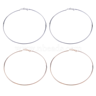 Brass Large Hoop Earring Finding(EJEW-CJ0002-01)-2