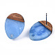 Accessoires de boucles d'oreilles en résine et bois de noyer(MAK-N032-006A-H04)-3