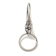 Tibetan Style 316 Surgical Stainless Steel Fittings with 304 Stainless Steel Key Ring(FIND-Q101-20AS)-1