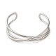 304 bracelets manchette en fil d'acier inoxydable(BJEW-Q773-06B-P)-2