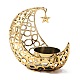 Hollow Moon Iron Candle Holder(AJEW-WH0314-19G)-1