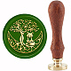 Brass Wax Seal Stamp with Handle(AJEW-WH0184-0601)-1