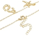 Bohemian Summer Beach Style 18K Gold Plated Shell Shape Initial Pendant Necklaces(IL8059-19)-3