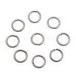 Brass Open Jump Rings, Round, Cadmium Free & Lead Free, Gunmetal, 8x1mm, 18 Gauge, Inner Diameter: 6mm, about 4300pcs/500g(JRC8MM-B)