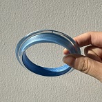 Resin Bangles for Women, with Glitter Powder, Steel Blue, Inner Diameter: 2.44 inch(6.2cm)(FS-WG133B6-07)