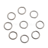 Open Jump Rings Brass Jump Rings, Cadmium Free & Lead Free, Gunmetal, 8x1mm, 18 Gauge, Inner Diameter: 6mm, about 4300pcs/500g(JRC8MM-B)