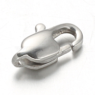 304 Stainless Steel Lobster Claw Clasps, Stainless Steel Color, 9x5x3mm, Hole: 1mm(STAS-F094-05A-P)