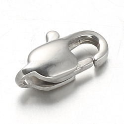 Tarnish Resistant 304 Stainless Steel Lobster Claw Clasps, Stainless Steel Color, 9x5x3mm, Hole: 1mm(STAS-F094-05A-P)