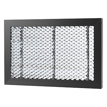 Galvanized Iron Cutting Machine Honeycomb Screen Filters Fine Mesh, for Straining and Catching Dirt Particles in Paint Coating, Rectangle, Black, 30x20x2.2cm