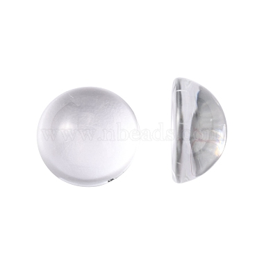 12mm Clear Half Round Glass Cabochons