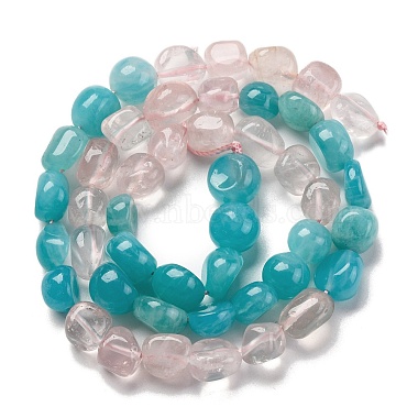 Natural Amazonite & Rose Quartz Beads Strands(G-L610-B01-01)-3