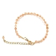 bracelet réglable en perles de quartz rose naturel avec fermoir à pince de homard(PW-WG23015-05)-1