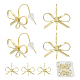40Pcs Bowknot Shape Brass Earring Hooks(KK-FH0008-03)-1